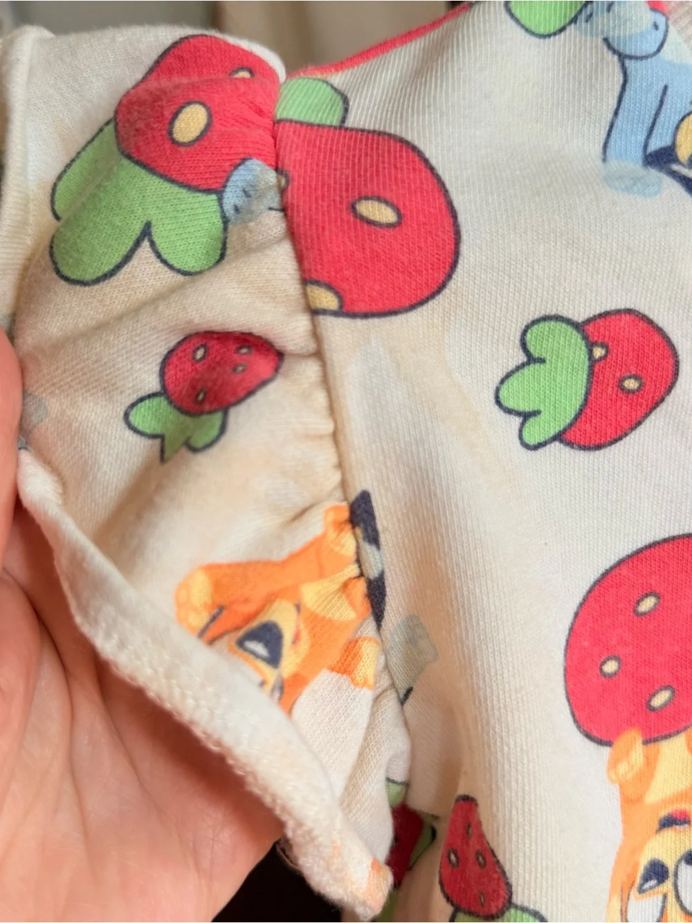 Bluey strawberry jersey skort and shirt set